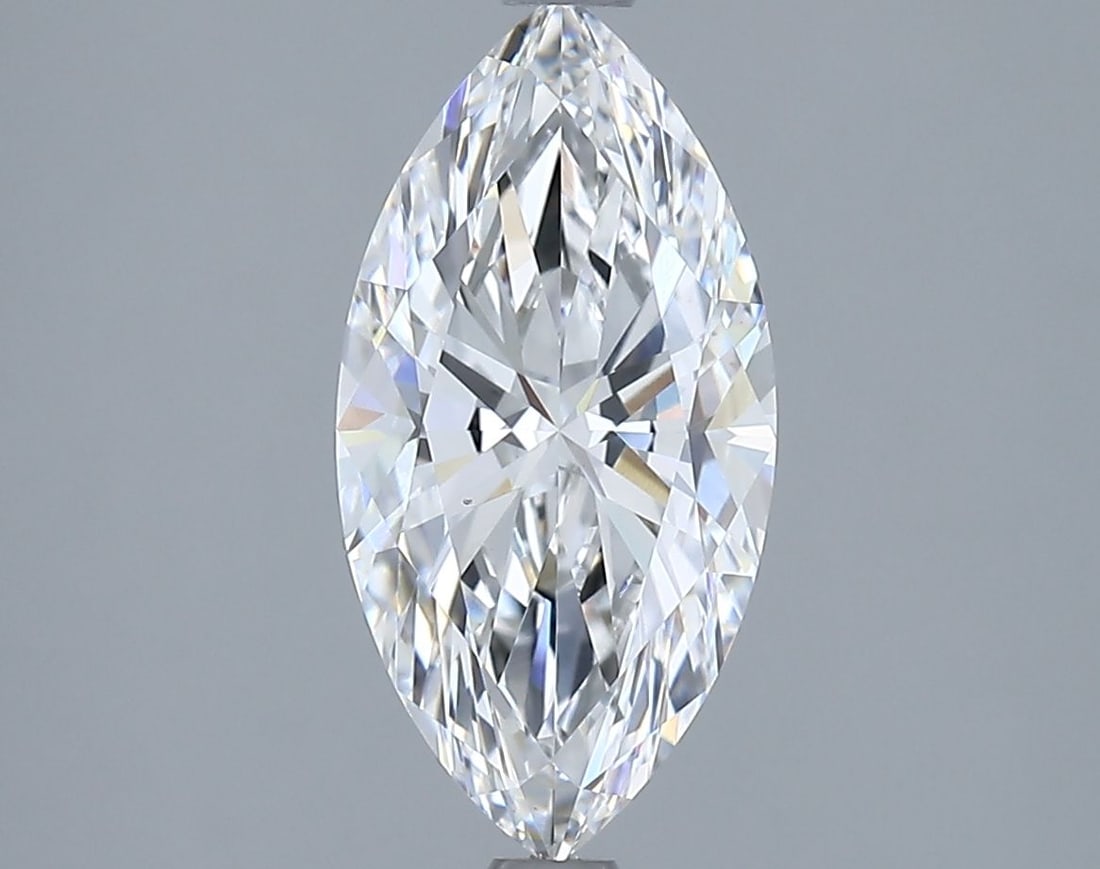 IGI Marquise 2.23ct D VVS2 Diamond: IGI Marquise 2.23ct D VVS2 Diamond A stunning IGI-certified marquise-cut diamond, weighing 2.23 carats and boasting exceptional clarity with a VVS2 grade, this lab-grown gem shines bright in the EX ca
