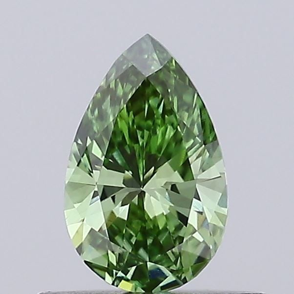 Loose Lab Diamond - IGI Pear 0.46ct Fancy Vivid Green VVS2: Loose Lab Diamond - IGI Pear 0.46ct Fancy Vivid Green VVS2 A true gem for the discerning collector, this IGI-certified lab diamond boasts an extraordinary Fancy Vivid Green hue, reminiscent of a rare