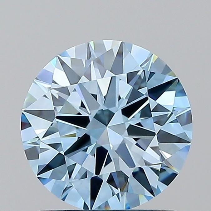 IGI Round 1.01ct Fancy Vivid Blue VVS1 Ideal Loose Lab Diamond: IGI Round 1.01ct Fancy Vivid Blue VVS1 Ideal Loose Lab Diamond Experience the breathtaking beauty of a lab-grown Fancy Vivid Blue diamond, certified by IGI as 1.01ct VVS1 Ideal. This stunning gem boas