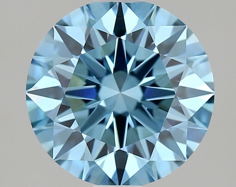 IGI Round 1.52ct Fancy Vivid Blue VVS2 Ideal Loose Lab Diamond: IGI Round 1.52ct Fancy Vivid Blue VVS2 Ideal Loose Lab Diamond Experience the unparalleled beauty of nature in this stunning 1.52ct Fancy Vivid Blue VVS2 Ideal lab-grown diamond, certified by the Inte