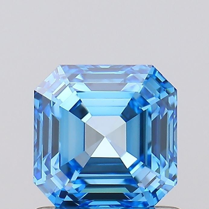 IGI Asscher 1.05ct Fancy Vivid Blue VVS2 Loose Lab Diamond: IGI Asscher 1.05ct Fancy Vivid Blue VVS2 Loose Lab Diamond Experience the breathtaking beauty of a Fancy Vivid Blue diamond, one of the rarest and most coveted colors in nature. This exquisite 1.05ct