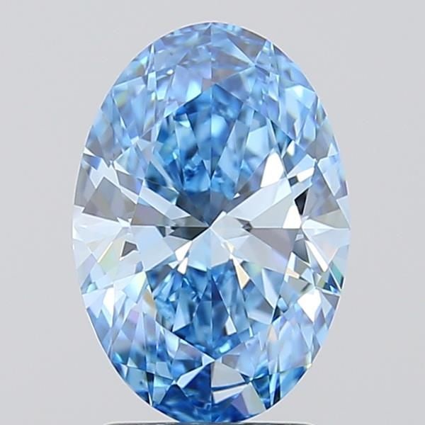 IGI Oval 2.01ct Fancy Vivid Blue VVS1 Loose Lab Diamond: IGI Oval 2.01ct Fancy Vivid Blue VVS1 Loose Lab Diamond Experience the breathtaking beauty of a Fancy Vivid Blue diamond, one of the rarest and most sought-after colors in nature. This stunning 2.01ct