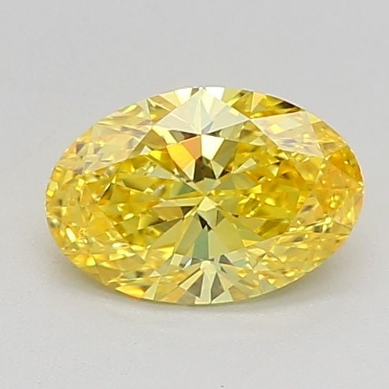 IGI Oval 0.53ct Fancy Vivid Yellow VVS1 Loose Lab Diamond: IGI Oval 0.53ct Fancy Vivid Yellow VVS1 Loose Lab Diamond Experience the brilliance of a lab-grown diamond, certified by the International Gemological Institute (IGI) as Fancy Vivid Yellow with except
