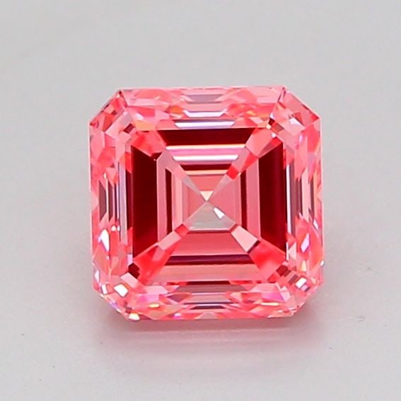 IGI Asscher 1.06ct Fancy Vivid Pink VVS2 Loose Lab Diamond: IGI Asscher 1.06ct Fancy Vivid Pink VVS2 Loose Lab Diamond Experience the rare beauty of a Fancy Vivid Pink diamond, one of the most coveted colors in the world of gemstones. This stunning 1.06ct IGI-