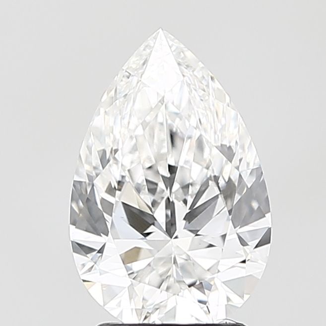 Loose Lab Diamond - IGI Pear 2.09ct E VVS2: Loose Lab Diamond - IGI Pear 2.09ct E VVS2 A stunning lab-grown diamond, certified by the International Gemological Institute (IGI), boasts exceptional clarity and color. With its pear shape and EX po