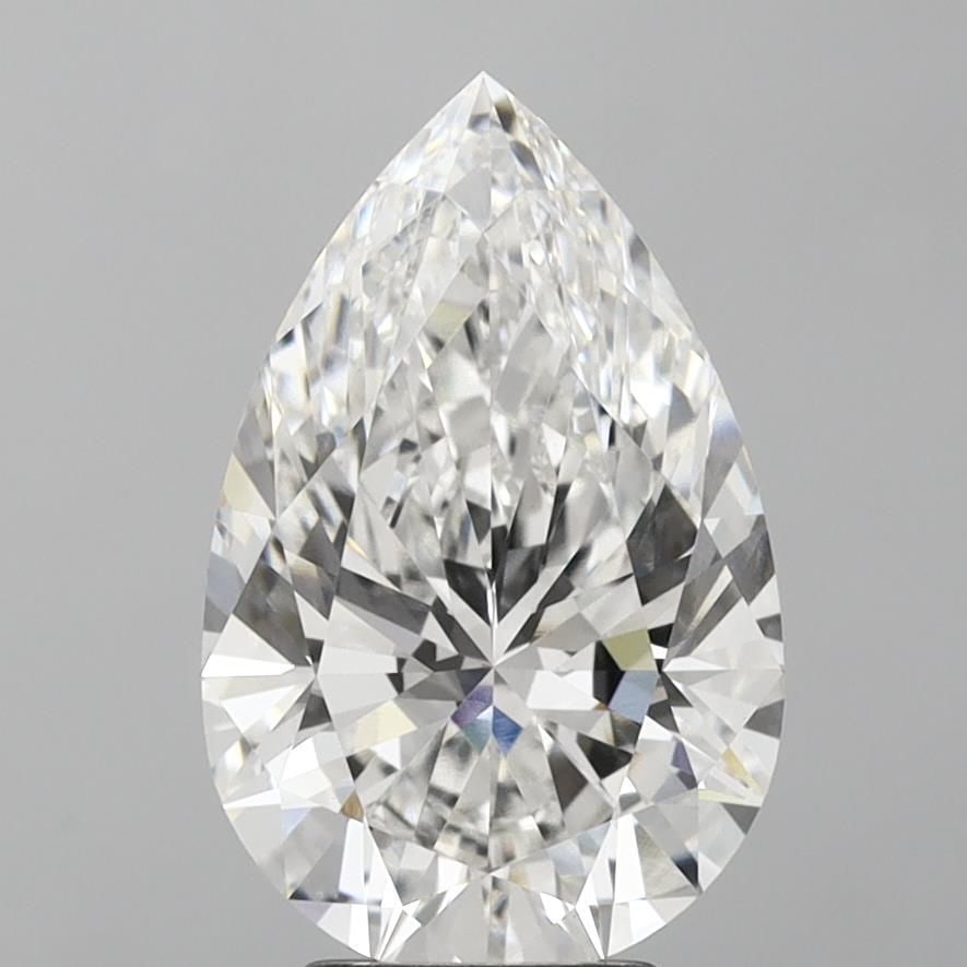 Loose Lab Diamond - IGI Pear 4.79ct E VVS2: Loose Lab Diamond - IGI Pear 4.79ct E VVS2 A stunning lab-grown pear-shaped diamond, certified by the International Gemological Institute (IGI), boasts exceptional clarity and color. With its EX polis