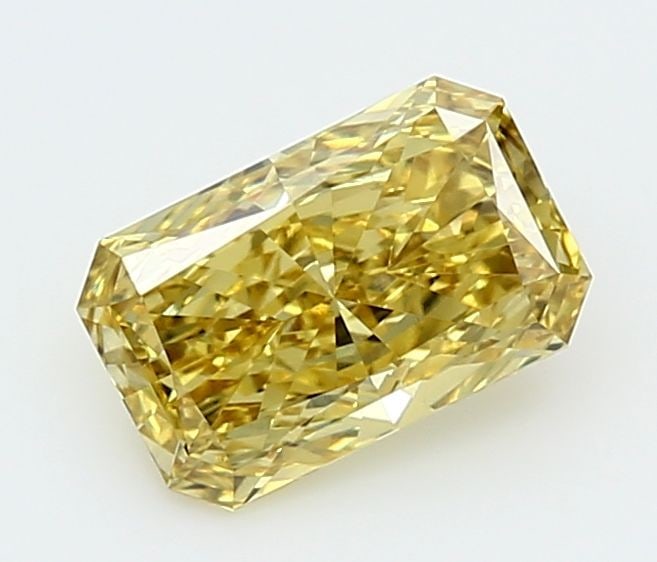 IGI Radiant 1.37ct Fancy Vivid Yellow VVS2 Loose Lab Diamond: IGI Radiant 1.37ct Fancy Vivid Yellow VVS2 Loose Lab Diamond Experience the vibrant beauty of nature in this stunning 1.37ct Fancy Vivid Yellow VVS2 lab-grown diamond, certified by IGI and boasting ex