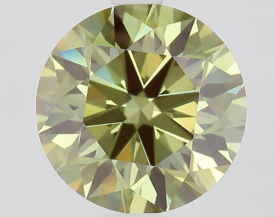 IGI Round 2.58ct Fancy Vivid Green VVS2 Ideal Loose Lab Diamond: IGI Round 2.58ct Fancy Vivid Green VVS2 Ideal Loose Lab Diamond Experience the rare beauty of a Fancy Vivid Green lab-grown diamond, boasting exceptional clarity and cut. This stunning 2.58ct gem shin