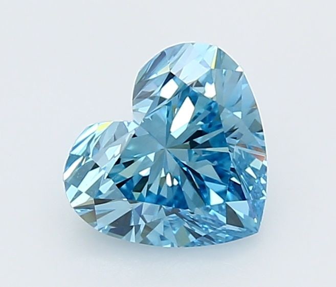 Loose Lab Diamond - IGI Heart 1.57ct Fancy Vivid Blue VVS1: Loose Lab Diamond - IGI Heart 1.57ct Fancy Vivid Blue VVS1 Experience the breathtaking beauty of a lab-grown diamond, certified by the International Gemological Institute (IGI) as Fancy Vivid Blue, wi