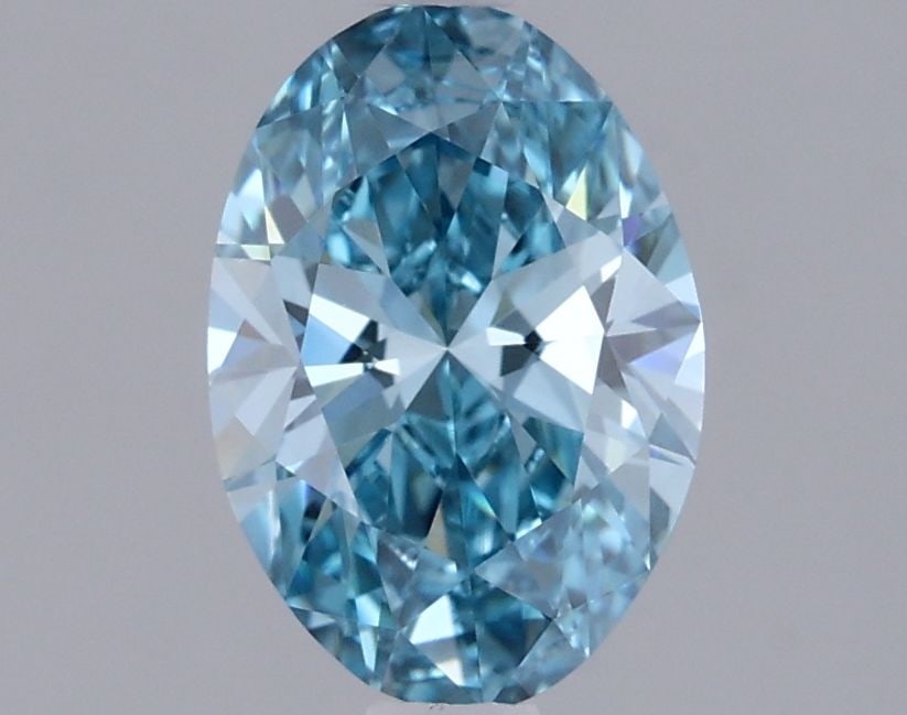 IGI Oval 0.93ct Fancy Vivid Blue VVS1 Loose Lab Diamond: IGI Oval 0.93ct Fancy Vivid Blue VVS1 Loose Lab Diamond Experience the breathtaking beauty of a Fancy Vivid Blue diamond, one of the rarest and most coveted colors in nature. This stunning 0.93ct IGI-