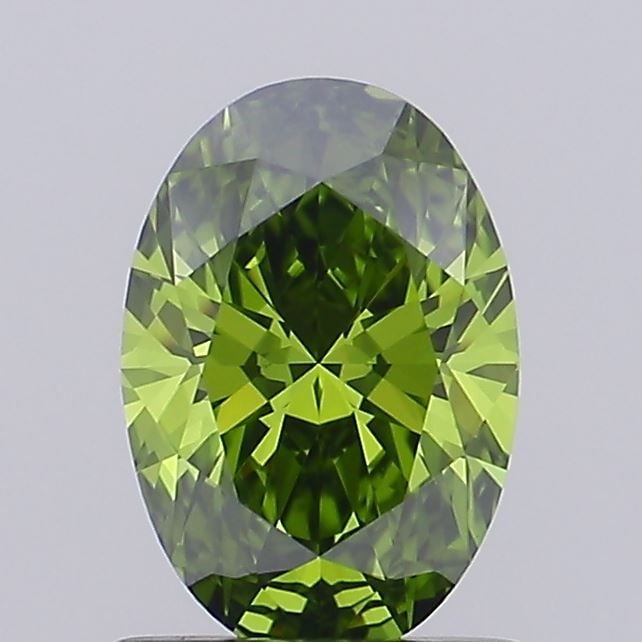 IGI Oval 0.93ct Fancy Vivid Green VVS1 Loose Lab Diamond: IGI Oval 0.93ct Fancy Vivid Green VVS1 Loose Lab Diamond Experience the rare beauty of a Fancy Vivid Green diamond, one of the most coveted colors in the world of gemstones. This stunning 0.93ct IGI-c
