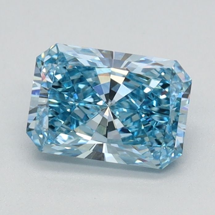 IGI Radiant 0.77ct Fancy Vivid Blue VVS2 Loose Lab Diamond: IGI Radiant 0.77ct Fancy Vivid Blue VVS2 Loose Lab Diamond Experience the breathtaking beauty of a Fancy Vivid Blue diamond, one of the rarest and most coveted colors in nature. This exquisite 0.77ct