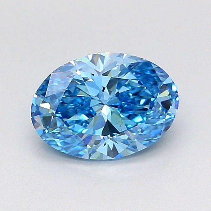 IGI Oval 1.05ct Fancy Vivid Blue VVS2 Loose Lab Diamond: IGI Oval 1.05ct Fancy Vivid Blue VVS2 Loose Lab Diamond Experience the breathtaking beauty of a Fancy Vivid Blue diamond, one of the rarest and most sought-after colors in nature. This exceptional 1.0