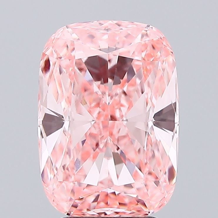 Vivid Pink VVS2 3.63ct Loose IGI Modified Fancy Cushion Diamond: Vivid Pink VVS2 3.63ct Loose IGI Modified Fancy Cushion Diamond Experience the rare beauty of a Fancy Vivid Pink diamond, one of the most coveted colors in nature. This stunning 3.63ct VVS2, lab-grown