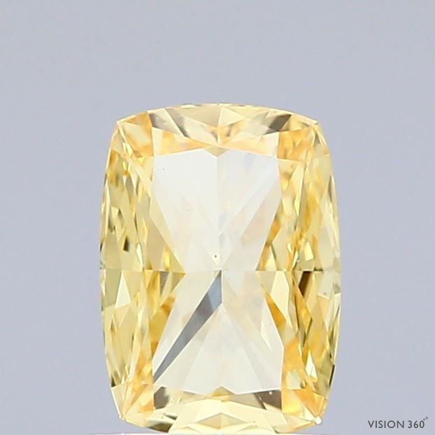 Loose Lab Diamond - IGI Cushion Modified 1.04ct Fancy Yellow VVS2: Loose Lab Diamond - IGI Cushion Modified 1.04ct Fancy Yellow VVS2 Experience the beauty of nature with this stunning 1.04ct Fancy Yellow Lab Diamond, certified by IGI as VVS2 clarity and boasting an