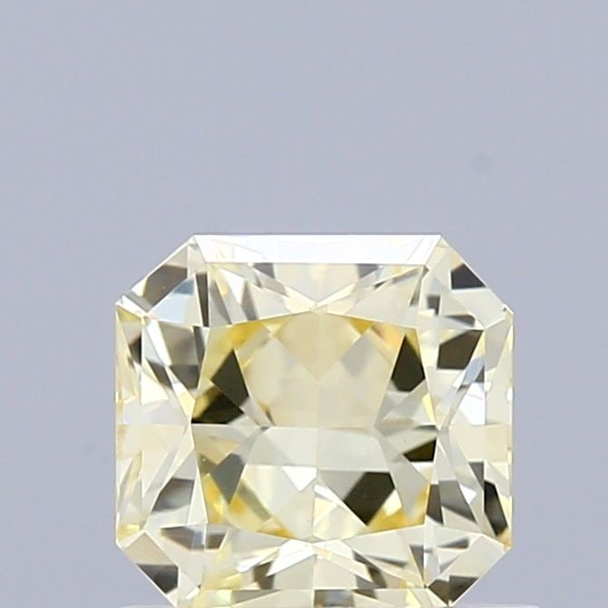 IGI Square Radiant 0.87ct Fancy Light Yellow VVS2 Loose Lab Diamond: IGI Square Radiant 0.87ct Fancy Light Yellow VVS2 Loose Lab Diamond Experience the beauty of nature with this stunning Fancy Light Yellow VVS2 loose lab diamond, boasting exceptional clarity and color