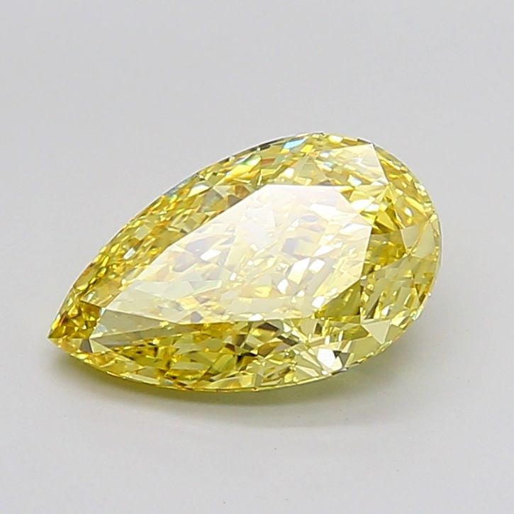 Loose Lab Diamond - IGI Pear 6.01ct Fancy Intense Yellow VVS2: Loose Lab Diamond - IGI Pear 6.01ct Fancy Intense Yellow VVS2 Experience the warmth and vibrancy of a genuine lab-grown diamond, boasting an impressive 6.01 carats of Fancy Intense Yellow color,