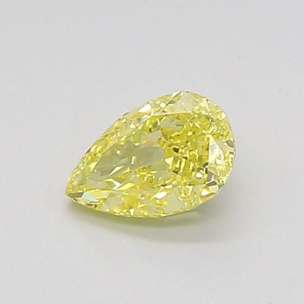 Loose Lab Diamond - IGI Pear 0.52ct Fancy Intense Yellow VVS2: Loose Lab Diamond - IGI Pear 0.52ct Fancy Intense Yellow VVS2 A rare and vibrant Fancy Intense Yellow lab diamond, certified by the International Gemological Institute (IGI), boasts exceptional