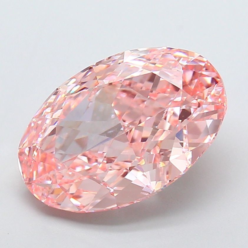 IGI Oval 7.02ct Fancy Vivid Pink VVS2 Loose Lab Diamond (1 of 1)
