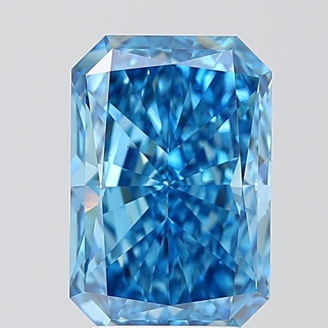 IGI Radiant 3.0ct Fancy Vivid Blue VVS2 Loose Lab Diamond: IGI Radiant 3.0ct Fancy Vivid Blue VVS2 Loose Lab Diamond Experience the rare beauty of a Fancy Vivid Blue diamond, one of the most striking and coveted colors in the world of diamonds. This 3.0ct lab