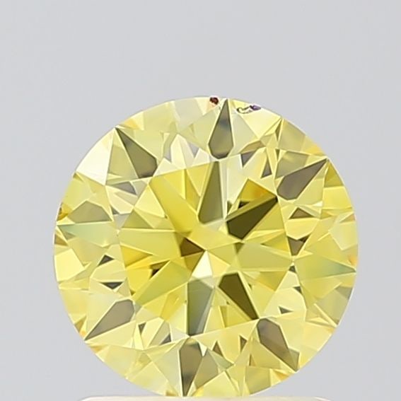 IGI Round 1.07ct Fancy Vivid Yellow VVS1 Ideal Loose Lab Diamond: IGI Round 1.07ct Fancy Vivid Yellow VVS1 Ideal Loose Lab Diamond Experience the brilliance of nature with this stunning 1.07ct Fancy Vivid Yellow VVS1 Ideal loose lab diamond, certified by the Interna