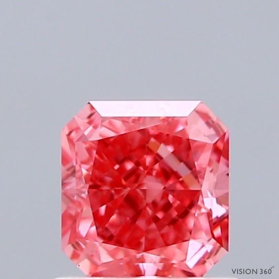 IGI Radiant 1.02ct Fancy Vivid Pink VVS2 Loose Lab Diamond: IGI Radiant 1.02ct Fancy Vivid Pink VVS2 Loose Lab Diamond Experience the rare beauty of a Fancy Vivid Pink diamond, one of the most coveted colors in the world of gemstones. This exquisite 1.02ct lab