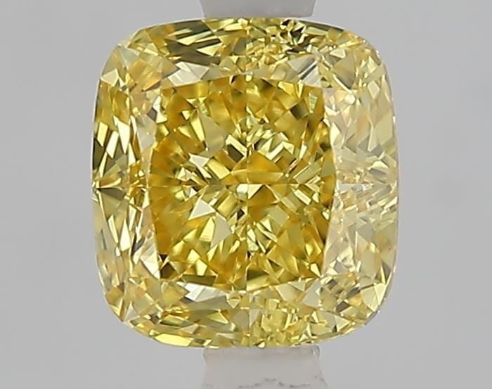 Loose Lab Diamond - IGI Cushion Modified 1.59ct Fancy Vivid Yellow VVS2: Loose Lab Diamond - IGI Cushion Modified 1.59ct Fancy Vivid Yellow VVS2 Experience the brilliance of nature, reimagined in a lab-grown masterpiece. This 1.59ct Fancy Vivid Yellow VVS2 diamond boasts