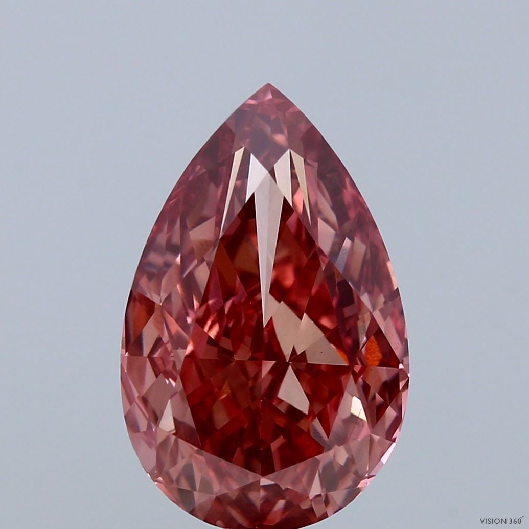 Loose Lab Diamond - IGI Pear 5.08ct Fancy Intense Brown Pink VVS2: Loose Lab Diamond - IGI Pear 5.08ct Fancy Intense Brown Pink VVS2 A true gem for the connoisseur, this exquisite 5.08ct lab-grown diamond boasts an unparalleled Fancy Intense Brown Pink hue, rivaling