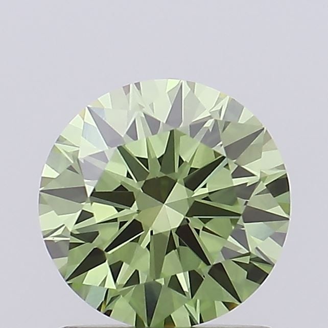 IGI Round 0.93ct Fancy Vivid Green VVS2 Ideal Loose Lab Diamond: IGI Round 0.93ct Fancy Vivid Green VVS2 Ideal Loose Lab Diamond Experience the rare beauty of a lab-grown Fancy Vivid Green diamond, certified by IGI as 0.93 carats of exceptional quality. Its VVS2