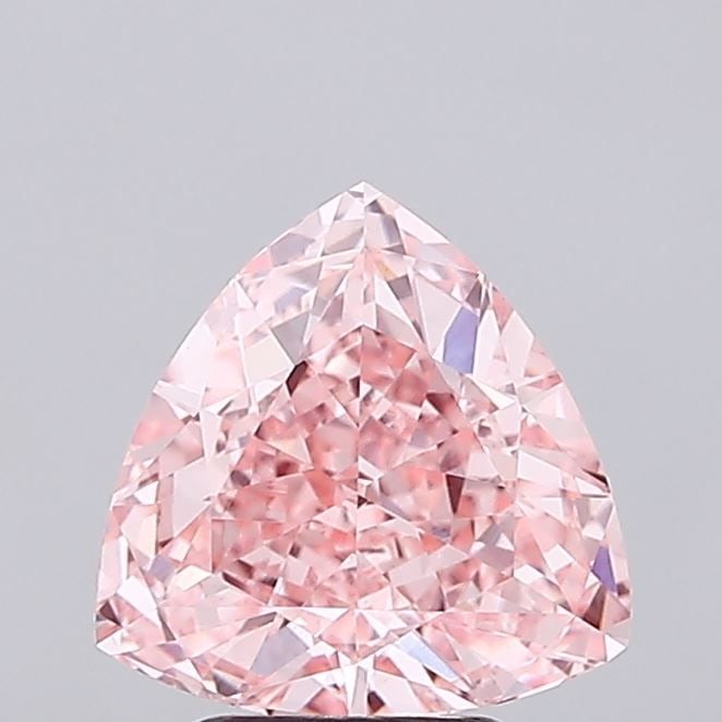 IGI Triangular 3.04ct Fancy Vivid Pink VVS2 Loose Lab Diamond: IGI Triangular 3.04ct Fancy Vivid Pink VVS2 Loose Lab Diamond Experience the rare beauty of a Fancy Vivid Pink diamond, one of the most coveted colors in the world of gemstones. This exquisite 3.04ct