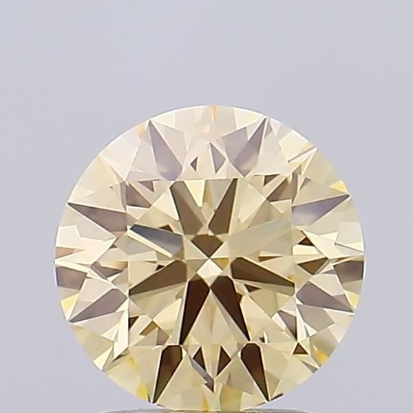 IGI Round 2.04ct Fancy Brownish Yellow VVS2 Ideal Loose Lab Diamond: IGI Round 2.04ct Fancy Brownish Yellow VVS2 Ideal Loose Lab Diamond This stunning IGI-certified lab diamond boasts exceptional clarity and color, with a Fancy Brownish Yellow hue that shines bright in