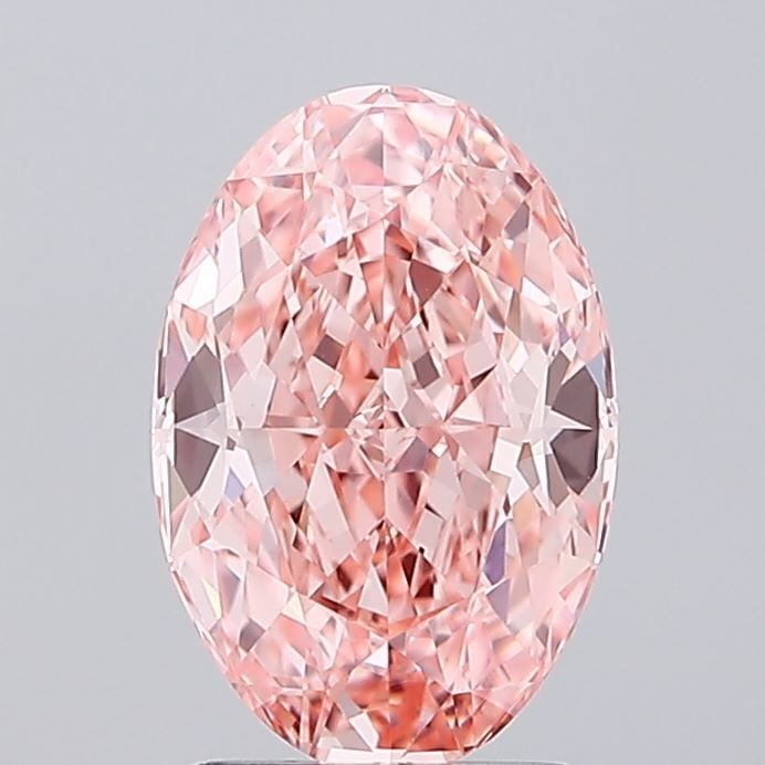 IGI Oval 2.02ct Fancy Vivid Pink VVS2 Loose Lab Diamond: IGI Oval 2.02ct Fancy Vivid Pink VVS2 Loose Lab Diamond A stunning Fancy Vivid Pink lab diamond, certified by the International Gemological Institute (IGI), boasts exceptional clarity and polish with