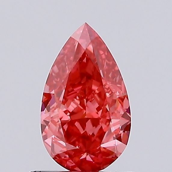 Loose Lab Diamond - Pear 1.05ct Fancy Vivid Red VVS2: Loose Lab Diamond - Pear 1.05ct Fancy Vivid Red VVS2 Experience the rare beauty of a Fancy Vivid Red lab diamond, boasting an exceptional 1.05 carat weight and VVS2 clarity. Its vibrant red hue is tru