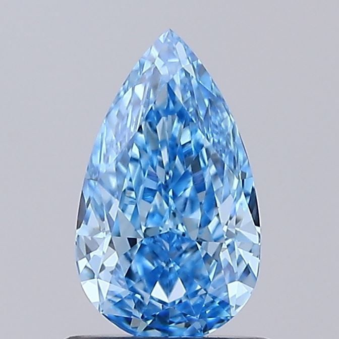 Loose Lab Diamond - IGI Pear 1.04ct Fancy Vivid Blue VVS2: Loose Lab Diamond - IGI Pear 1.04ct Fancy Vivid Blue VVS2 Experience the unparalleled beauty of a lab-grown diamond, certified by the International Gemological Institute (IGI) as Fancy Vivid Blue, wit