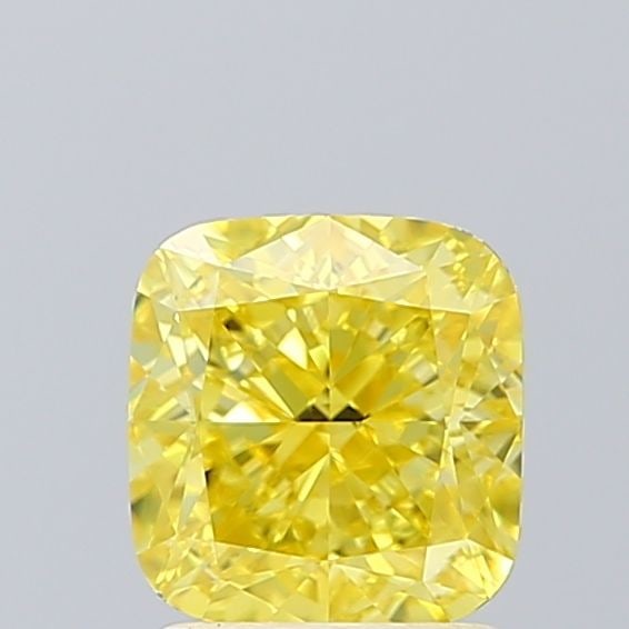 Loose Lab Diamond - IGI Cushion Brilliant 1.71ct Fancy Vivid Yellow VVS2: Loose Lab Diamond - IGI Cushion Brilliant 1.71ct Fancy Vivid Yellow VVS2 A rare and radiant gem, this 1.71ct Fancy Vivid Yellow Lab diamond boasts exceptional clarity (VVS2) and luster (EX), making it