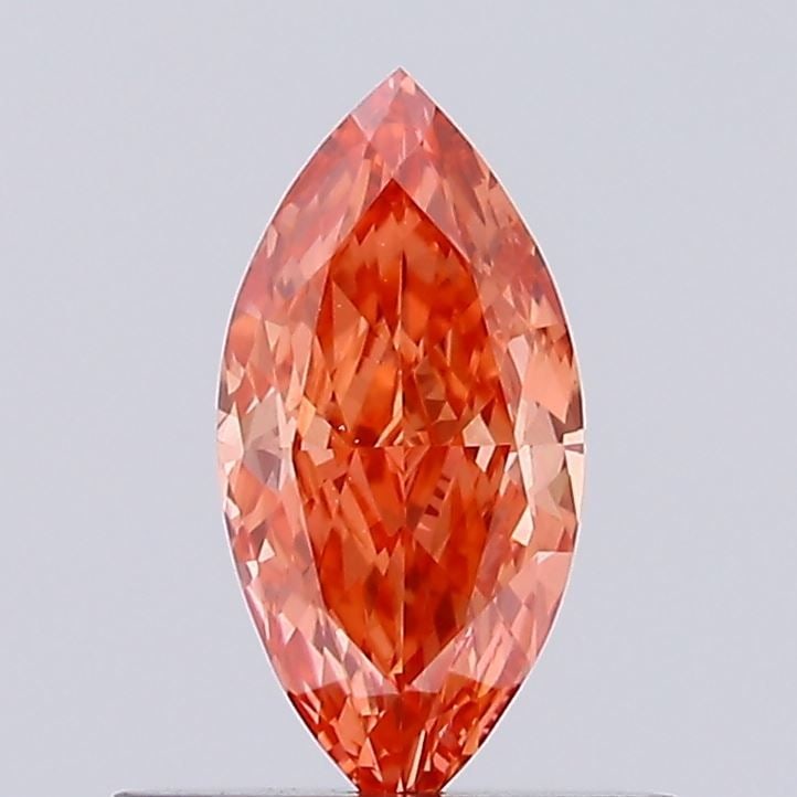 Fancy Intense Red 0.4ct VVS2 Marquise Lab Diamond: Fancy Intense Red 0.4ct VVS2 Marquise Lab Diamond Experience the rare beauty of a Fancy Intense Red lab diamond, boasting exceptional clarity (VVS2) and polish (VG), with a vibrant color that sets it