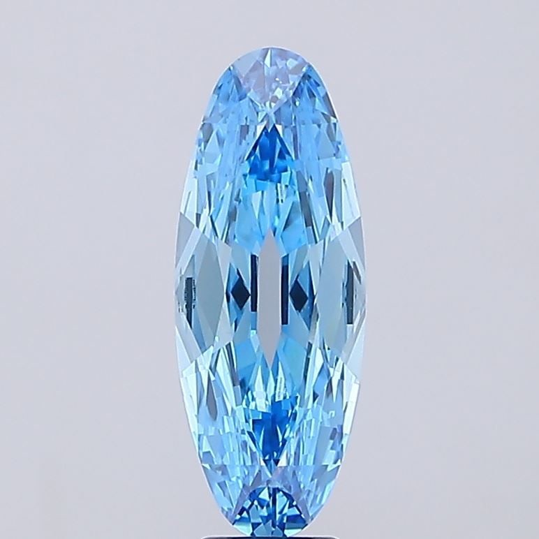 IGI Oval 5.06ct Fancy Vivid Blue VVS2 Loose Lab Diamond: IGI Oval 5.06ct Fancy Vivid Blue VVS2 Loose Lab Diamond Experience the rare beauty of a Fancy Vivid Blue diamond, one of the most striking and coveted colors in nature. This exquisite 5.06ct lab-grown