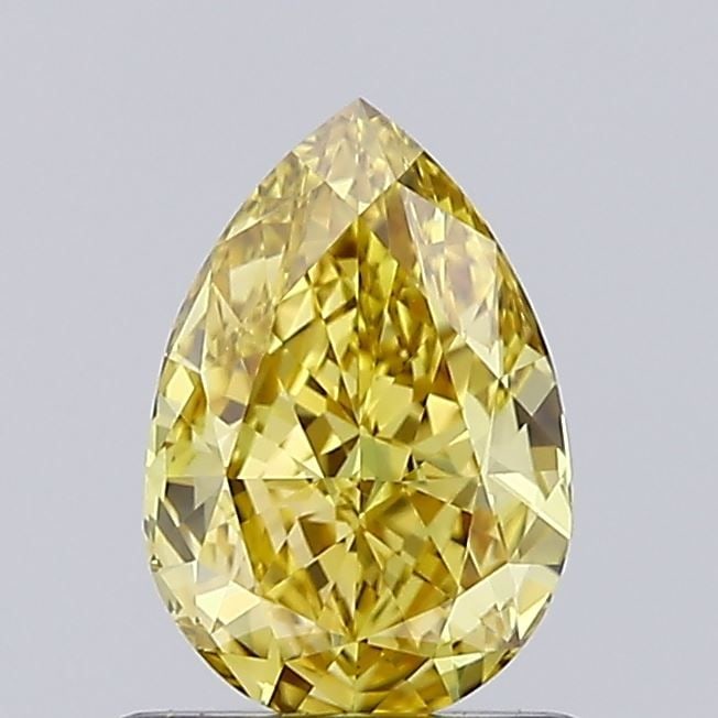 Loose Lab Diamond - IGI Pear 1.0ct Fancy Vivid Yellow VVS2: Loose Lab Diamond - IGI Pear 1.0ct Fancy Vivid Yellow VVS2 Experience the brilliance of a lab-grown diamond, certified by the International Gemological Institute (IGI) as a Fancy Vivid Yellow, VVS2, 1