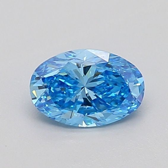 IGI Oval 0.56ct Fancy Vivid Blue VVS2 Loose Lab Diamond: IGI Oval 0.56ct Fancy Vivid Blue VVS2 Loose Lab Diamond Experience the breathtaking beauty of a Fancy Vivid Blue diamond, one of the rarest and most coveted colors in nature. This stunning 0.56ct lab-