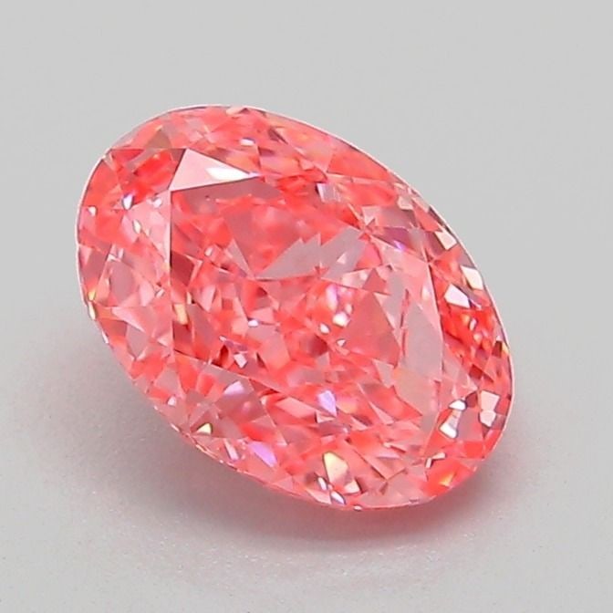 IGI Oval 1.09ct Fancy Vivid Pink VVS2 Loose Lab Diamond: IGI Oval 1.09ct Fancy Vivid Pink VVS2 Loose Lab Diamond Experience the beauty of a lab-grown diamond, certified by IGI as Fancy Vivid Pink with exceptional clarity and cut. This stunning 1.09ct gem bo