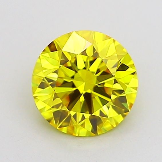 IGI Round 1.06ct Fancy Vivid Yellow VVS1 Ideal Loose Lab Diamond: IGI Round 1.06ct Fancy Vivid Yellow VVS1 Ideal Loose Lab Diamond A truly unique and stunning addition to any collection, this 1.06ct Fancy Vivid Yellow VVS1 Ideal lab-grown diamond boasts exceptional