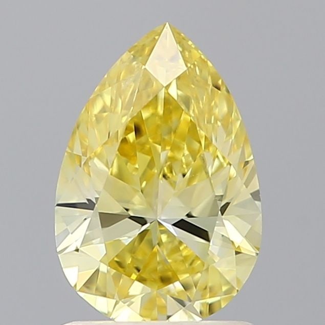 Loose Lab Diamond - IGI Pear 1.13ct Fancy Vivid Yellow VVS1: Loose Lab Diamond - IGI Pear 1.13ct Fancy Vivid Yellow VVS1 Experience the brilliance of a lab-grown diamond, expertly certified by the International Gemological Institute (IGI) as a Fancy Vivid Yello