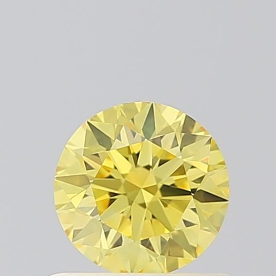 IGI Round 0.53ct Fancy Vivid Yellow VVS2 Ideal Loose Lab Diamond: IGI Round 0.53ct Fancy Vivid Yellow VVS2 Ideal Loose Lab Diamond Experience the brilliance of nature in a lab-grown diamond, certified by IGI as Fancy Vivid Yellow with exceptional clarity and cut.