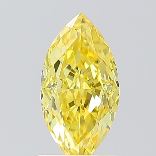 IGI Marquise 1.03ct Fancy Vivid Yellow VVS2 Loose Lab Diamond: IGI Marquise 1.03ct Fancy Vivid Yellow VVS2 Loose Lab Diamond Experience the brilliance of nature, without the environmental impact - this 1.03ct Fancy Vivid Yellow VVS2 lab-grown diamond shines with