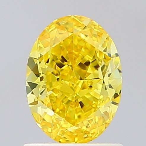 IGI Oval 1.41ct Fancy Vivid Yellow VVS2 Loose Lab Diamond: IGI Oval 1.41ct Fancy Vivid Yellow VVS2 Loose Lab Diamond Experience the vibrant beauty of nature in this stunning 1.41ct Fancy Vivid Yellow VVS2 lab-grown diamond, certified by IGI and boasting