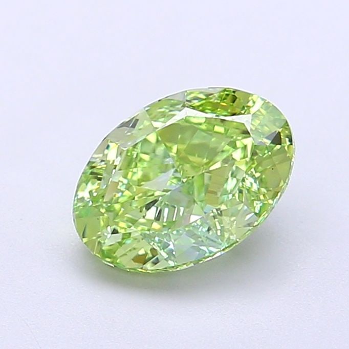 IGI Oval 1.3ct Fancy Vivid Green VVS1 Loose Lab Diamond: IGI Oval 1.3ct Fancy Vivid Green VVS1 Loose Lab Diamond Experience the rare beauty of a Fancy Vivid Green lab-grown diamond, certified by the International Gemological Institute (IGI) as VVS1 clarity 