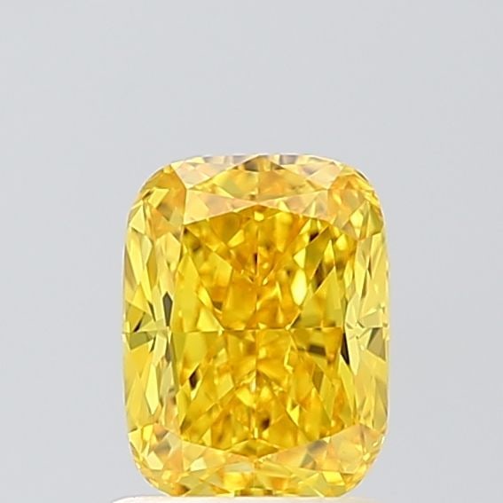 Loose Lab Diamond - IGI Cushion Modified 1.2ct Fancy Vivid Yellow VVS1: Loose Lab Diamond - IGI Cushion Modified 1.2ct Fancy Vivid Yellow VVS1 A stunning 1.2ct Fancy Vivid Yellow lab diamond, certified by the International Gemological Institute (IGI), boasts exceptional c