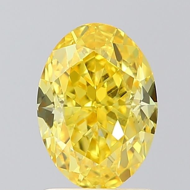 IGI Oval 1.6ct Fancy Vivid Yellow VVS2 Loose Lab Diamond: IGI Oval 1.6ct Fancy Vivid Yellow VVS2 Loose Lab Diamond Experience the radiant beauty of a lab-grown diamond, certified by IGI as Fancy Vivid Yellow with exceptional clarity and polish. This 1.6ct ov