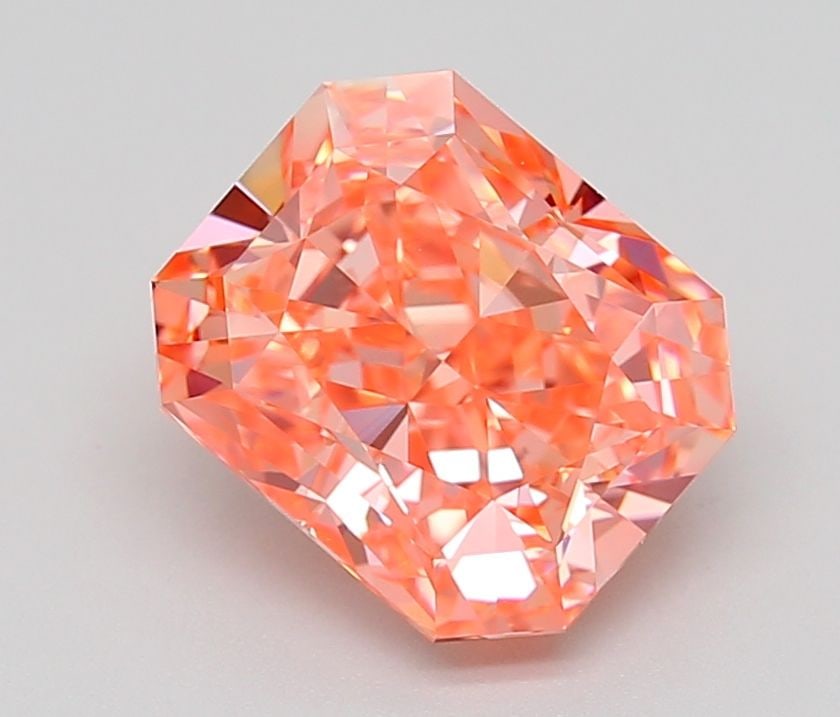 IGI Radiant 3.51ct Fancy Vivid Pink VVS2 Loose Lab Diamond: IGI Radiant 3.51ct Fancy Vivid Pink VVS2 Loose Lab Diamond Experience the breathtaking beauty of a lab-grown diamond, certified by IGI as Fancy Vivid Pink with exceptional clarity and cut. This