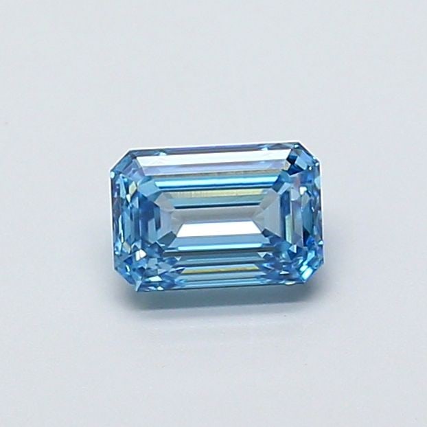 Loose Lab Diamond - IGI Emerald 0.95ct Fancy Vivid Blue VVS2: Loose Lab Diamond - IGI Emerald 0.95ct Fancy Vivid Blue VVS2 Experience the rare beauty of a lab-grown diamond, certified by the International Gemological Institute (IGI) as Fancy Vivid Blue, VVS2